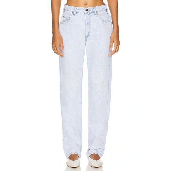 aligrace Classic Relaxed Customs Straight Jeans in Light Blue - Picture 1 of 5